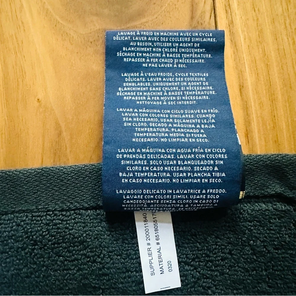 Ralph Lauren Payton Washcloth Loft Gray Set of 2 New With Tags